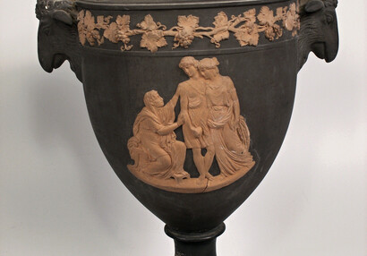 Dekorative Vase aus schwarzem Wedgwood