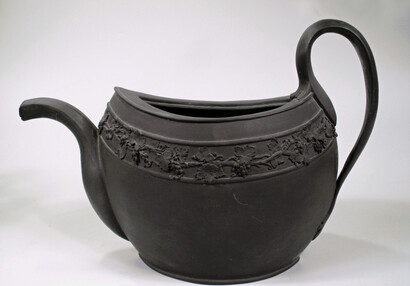 Teapot from black earthenware