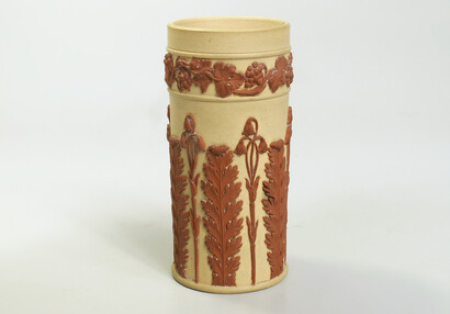 Cup with glued on appliqué